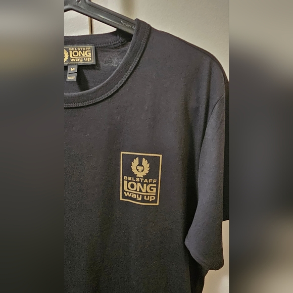 BELSTAFF LONG WAY UP Motorcycle Collection 100% Cotton T-Shirt Black Mens Size M - Picture 6 of 11